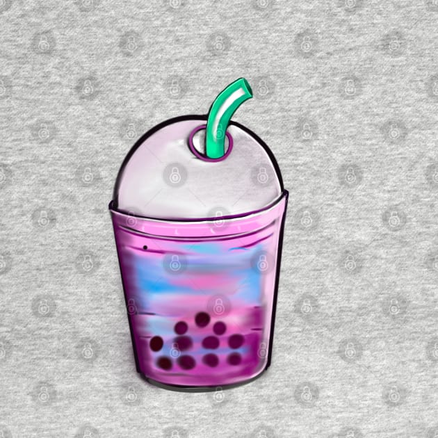 Bubble tea - Boba tea, boba juice, tapioca tea, pearl tea, pearl milk tea, tea shop by Artonmytee